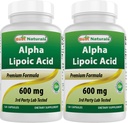 Bedste Naturals -- Alpha Lipoic Acid (ALA) - 600 mg (120 Count (pakke med 2))