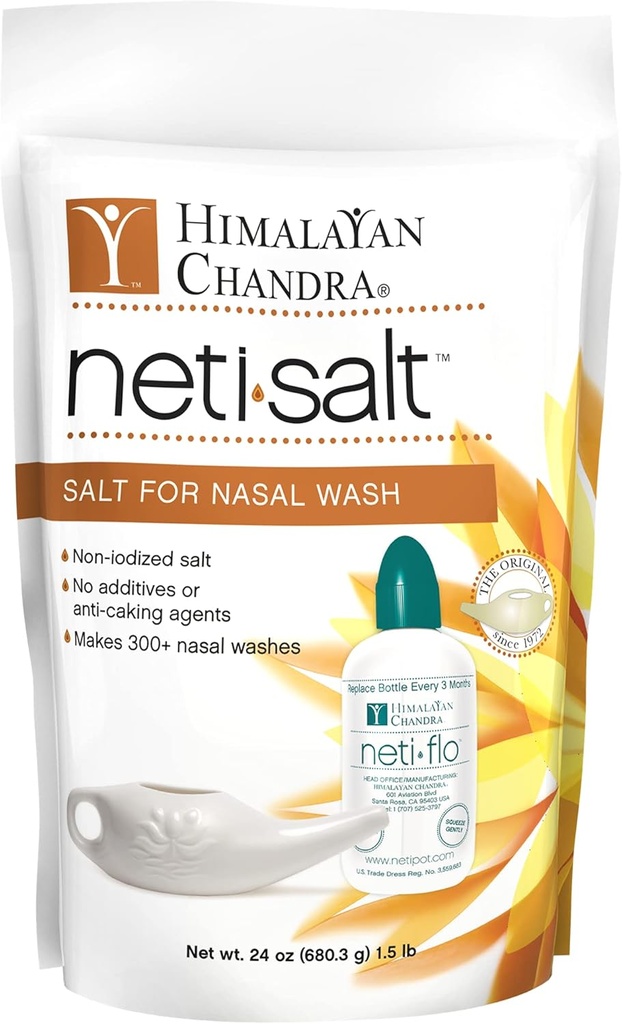 Himalayan Institute Neti Pot Salt Bag - 1,5 lbs - Pack of 2