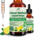 Vita PLynxera Cortisol Supplement Liquid Drops, 17-in-1 Cortisol Detox w. Magnesium Glycinate 400mg Ashwagandha, L-Theanine, Phosphatidylserine, Hormone Balanced for Women, Mood Focus, Sleep Support