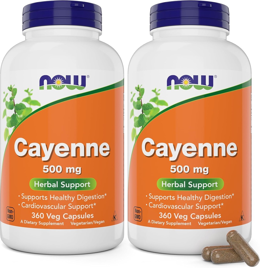 Cayenne (Capsicum annuum) 500 mg, 360 Veg kapsler (pakke med 2)