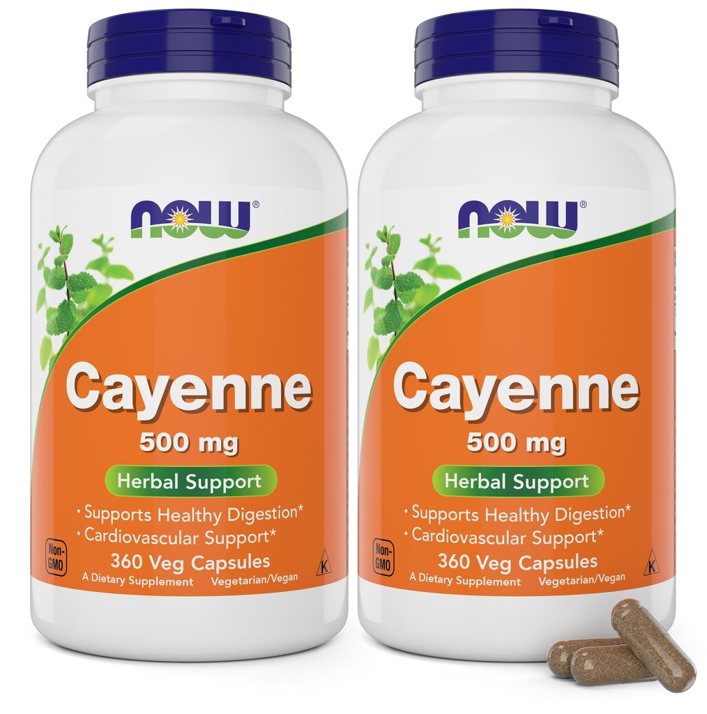 Cayenne (Capsicum annuum) 500 mg, 360 Veg kapsler (pakke med 2)