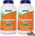Now Cayenne (Capsicum annuum) 500 mg, 360 Veg Capsules (Pack of 2)