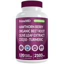 26- in-1 Nitrooxide Supplement - Heart & Circulation Support med CoQ10, Gurkemeje, Organic Beet Root, Hawthorn Berry & Hvidløg - 2103mg per Servering (120ct)