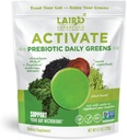 Laird Superfood Activate Prebiotic Daily Green Powder Drikke Supplement, Himalayan Shilajit Powder og funktionelle svampe, Understøtter Gut Microbiome, 4.2 Oz Bag, pakke med 1