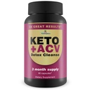 3X gode resultater - Keto + ACV Detox Rengøring - 3 måneders levering - Krop Rengøring Detox - Colon Rengøring - Avanceret Keto Detox Rengøring Formel med Fiber - Støtte fordøjelse og immunforsvar