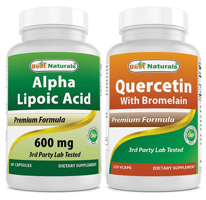 Bedste Naturals Alpha Lipoic Acid 600 mg & Quercetin med bromelain
