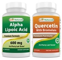 Bedste Naturals Alpha Lipoic Acid 600 mg & Quercetin med bromelain