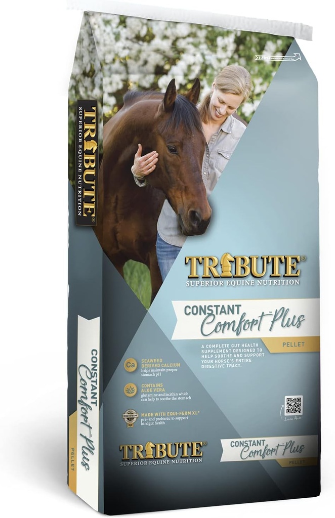 Konstant Comfort Plus Topdress Gut Health Supplement til heste, 40 LB taske