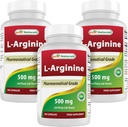 Bedste Naturals L- Arginin 500mg 250 Kapsler (250 Tæl (pakning med 3))
