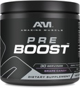 Amazing Muscle Pre Boost nogensinde 124; 30 Servering nogensinde 124; 324 Bedste Pulver 124; Pre Workout Supplement • 124; Lavet i USA (30 Servering, Natural Grape Candy)