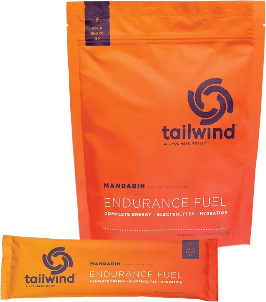 Tailwind Nutrition Graband- Go Endurance Fuel Bundle med Endurance Fuel Powder, Hydration Drink Mix Pack til atleter