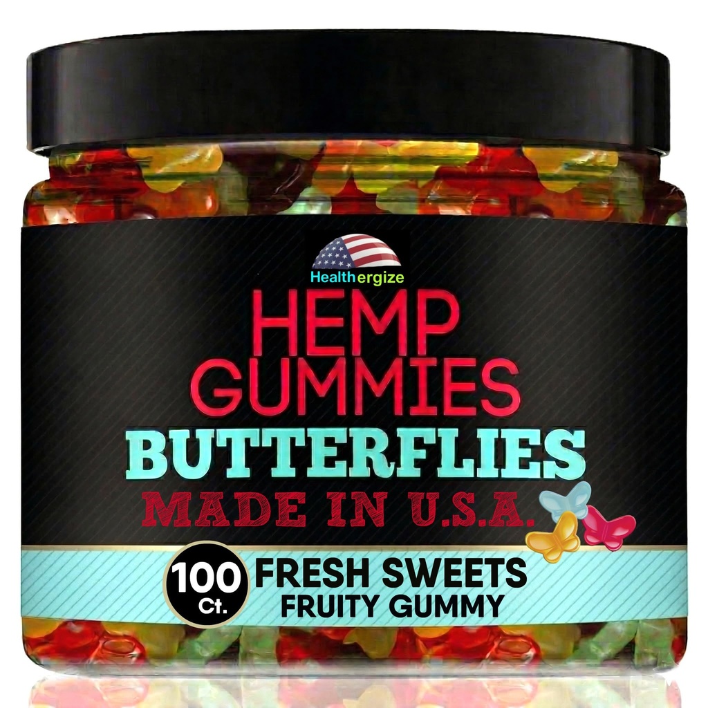 Hemp Gummies for Sleep-Delicious Butterflies Gummy Bears-10 Fresh Fruity Flavors-Natural Candy Edibles for Peace and Relaxation, Nighttime Rest, Calm & Relax-Made in USA-100 Count