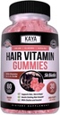 Kaya Naturals Hårvækst Gummier - Biotin 5000mcg Vitaminer for sundt hår, hud og negle - Skønhed supplement til kvinder eller mænd - 60 Greve - Blåbær Flavor