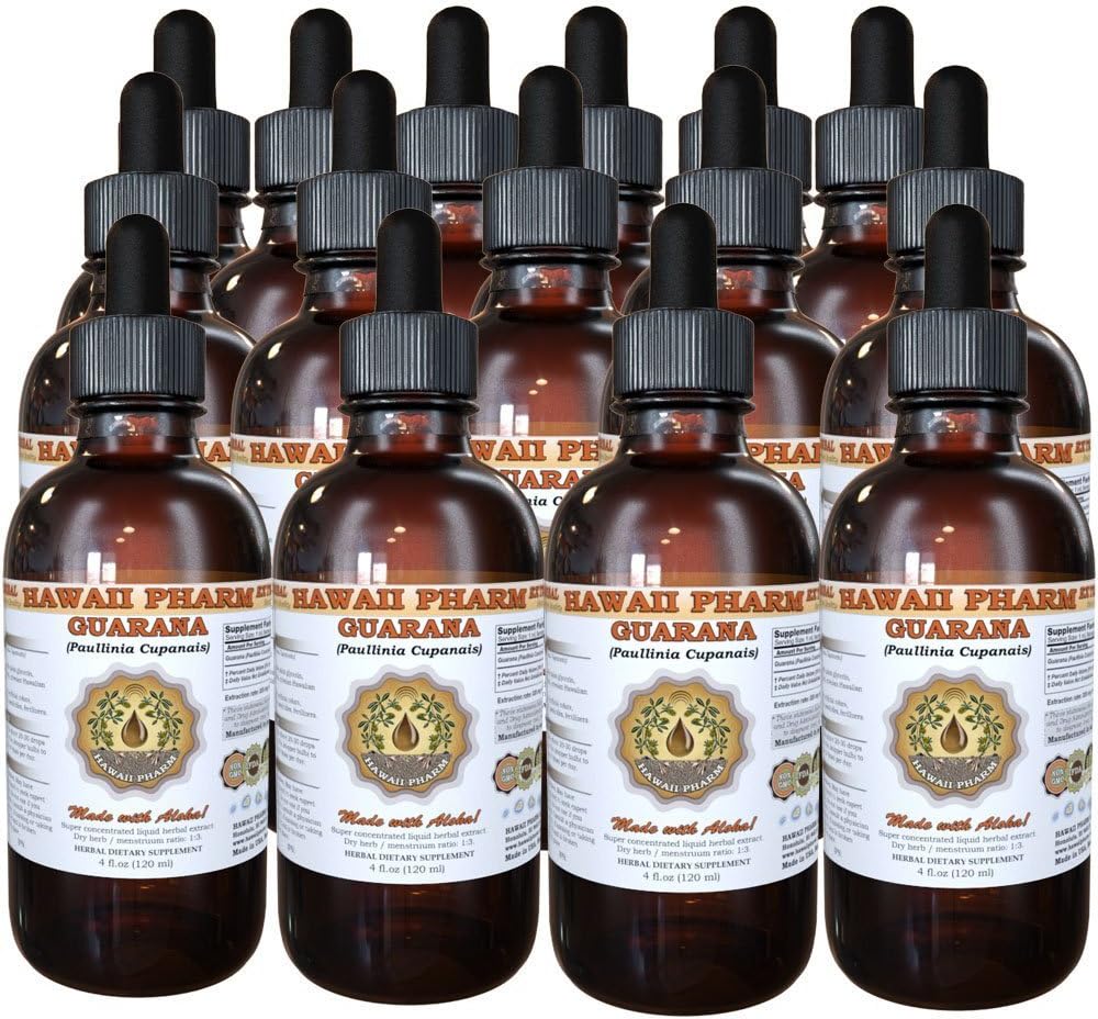 Guarana Liquid Extract, Guarana (Paullinia Cupanais) Tinktur Supplement 15x4 oz