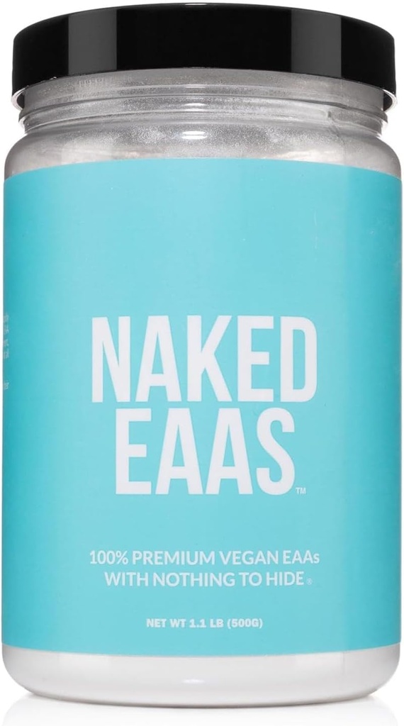 NAKED EAAs Aminosyrer Pulver - 50 Servering - Vegansk Unflavored Essential Aminosyrer 500 Bedste - Instantized All Natural EAAs Powder Supplement