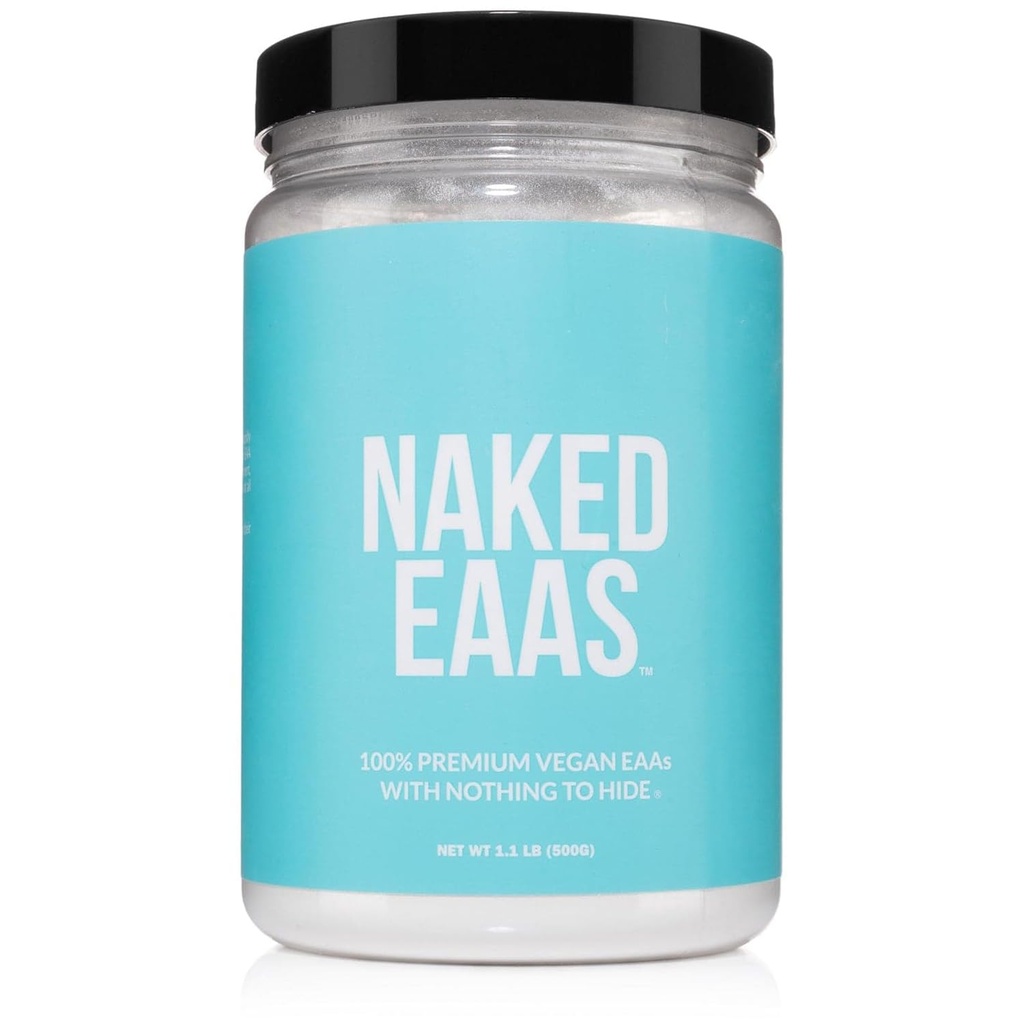 NAKED EAAs Aminosyrer Pulver - 50 Servering - Vegansk Unflavored Essential Aminosyrer 500 Bedste - Instantized All Natural EAAs Powder Supplement