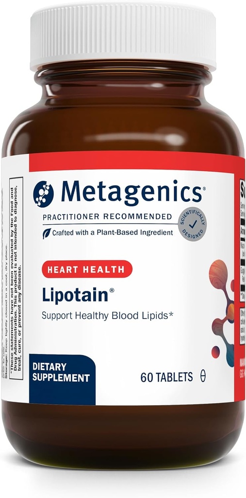Metagenics Lipotain - Non-Flush Niacin & Guggul Extract - Supports Healthy Blood Lipids & Cholesterol Balance* - Inositol Hexanicotinate Tablets for Cardiovascular & Cellular Health* - 60 Tablets