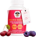 Neuro Soothe, Støtte til Neurodiversitet og mental sundhed, Hjælper med Brain Wellness og Natural Calm, Blå Rasberry og Cherry Flavor 90 Gummies, 30 Day Supply