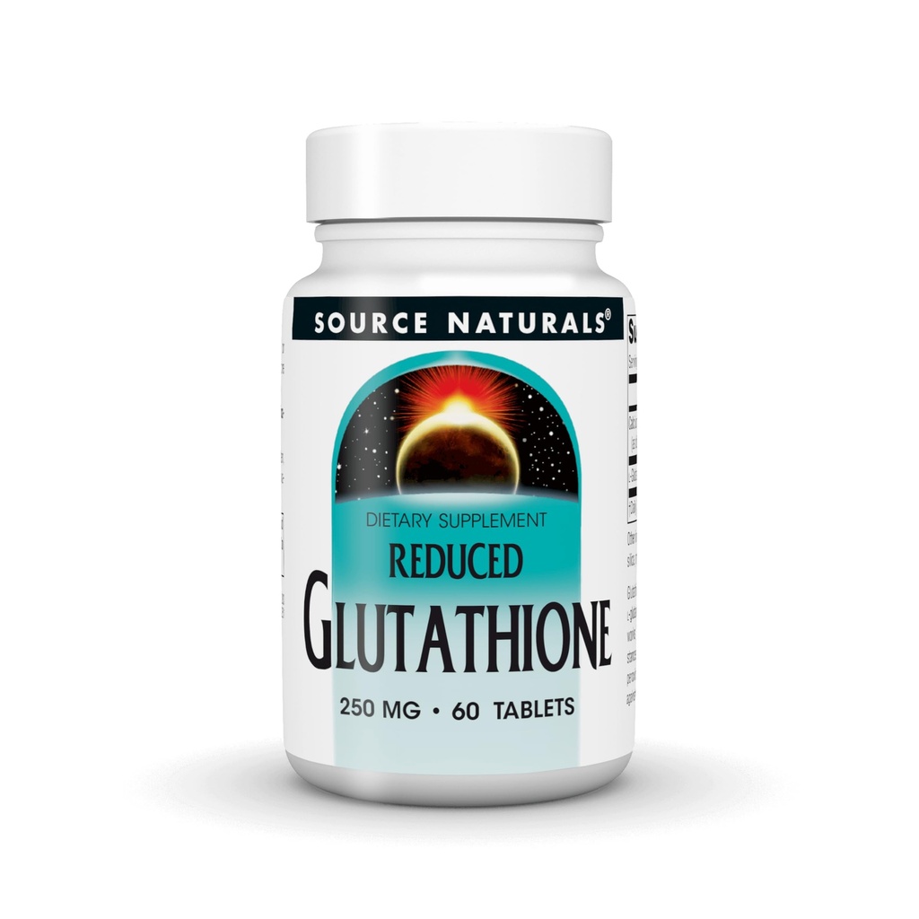 Source Naturals Reduceret Glutathion, Antioxidant supplement til leverstøtte, 250 mg - 60 tabletter