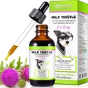 Milk Thistle for Dogs - Liver Support Supplement for Dogs, Immune & Hepatic Support, with Curcumin & Wild Alaskan Salmon Oil, Omega 3 EPA - Natural Herbal Liver Support for Pets
