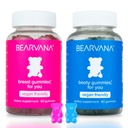 BEARVANA Top & Peach Support Combo Pack Gummies for Women Memory 124; 9 Urteudtræk herunder Fenugreek, Maca & Fennel Memory 124; Essential Vitamin Memory 124; Berry Flavor 124; 2-Pack (120 Gummies)
