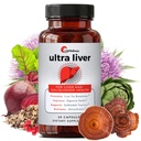 Upwellness Ultra Leversupplement til leverstøtte og gallablære support - drevet af TMG, NAC Milk Thistle og mere - Lever Rengøring Detox & Reparation - 60 kapsler