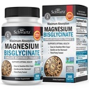 Magnesium Bisglycinate Chelated Supplement - High Absorption Magnesium Supplement for Muskel, Knogler & Fælles Support, Non- Laxative, Fuldt Buffered, Non- GMO, Maksimal Biotilgængelighed - 360 Kapsler