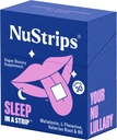 NuStrips ™ Fast- Opløsning Sleep Strips med 5mg Melatonin, Valerian Root, L- Theanine & Vitamin B6 - Naturlig Sleep Aid, Vegan, Non- GMO, Gluten Free - Fall Asseep Fast, Wake Up Refreshed (30 Strips)