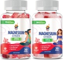 Magnesium Gummier for voksne - 500mg og Magnesium Gummier for voksne - 100mg. Rolig Magnesium Tyg - Magnesium Citrate Chewable Supplement for Mood & Muscle Support