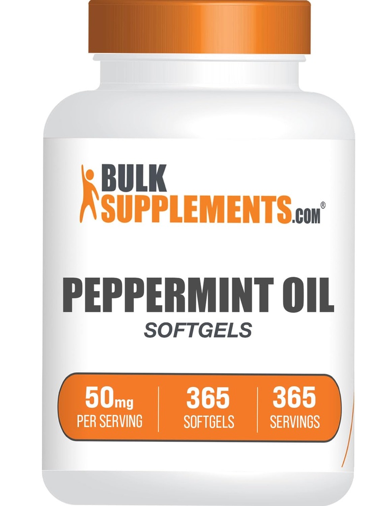 Bulkadditions.com Peppermint Oil Softels - Peppermint Supplement, Peppermint Oil Pills, Peppermint Oil Capsules 50mg - Gluten Free, 1 Softgel per Serving, 365 Count (Pack of 1)