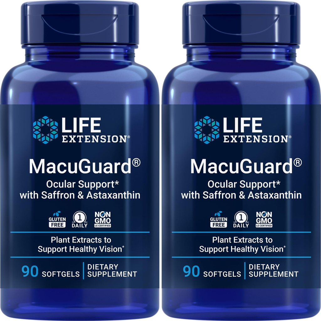 Life Extension MacuGuard Ocular Support 90 softgel med Saffron & Astaxanthin