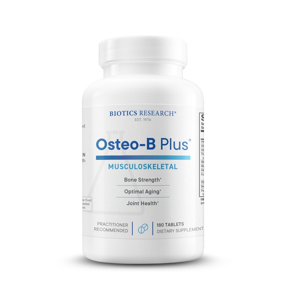 Bioetik Forskning Osteo B Plus Optimal Bone Health Support med vitamin K, Mg, Ca, Sund Aging, Renset Chondroitin Sulfates 180 tabletter