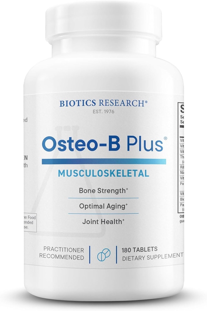Bioetik Forskning Osteo B Plus Optimal Bone Health Support med vitamin K, Mg, Ca, Sund Aging, Renset Chondroitin Sulfates 180 tabletter