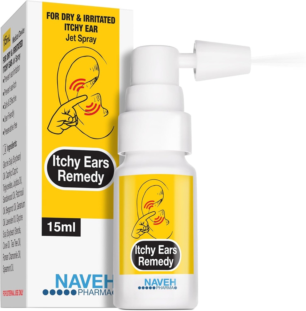 NAVEH PHARMA ® Itchy Ears Remedy Ear Cleaning and Itch Relief Note 124; Treatings Alle årsager til Ear Itchiness