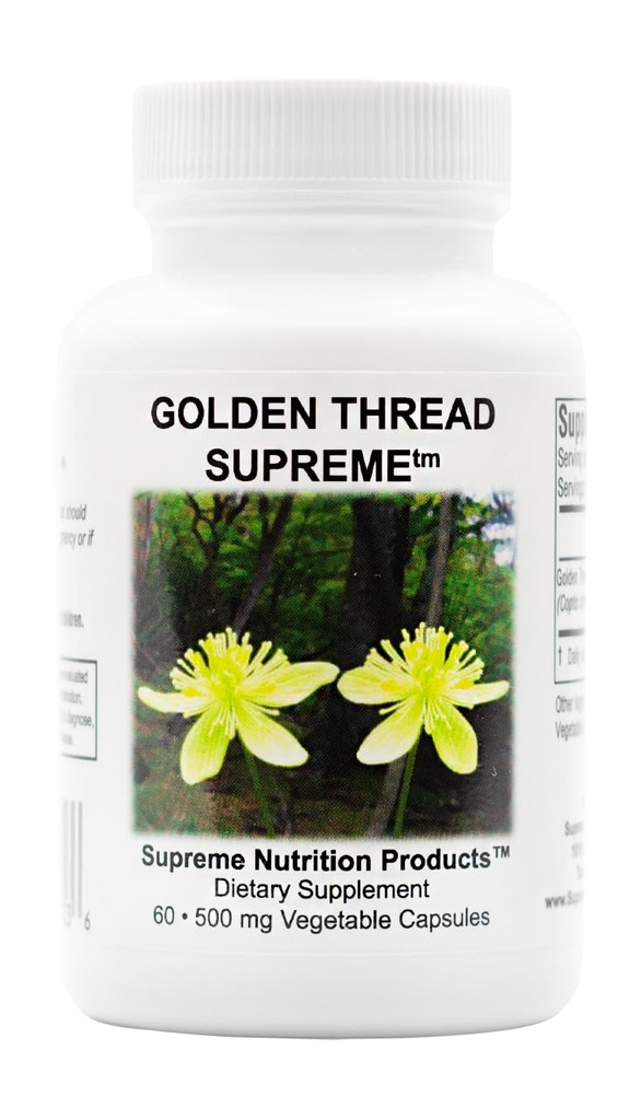 Supreme Nutrition Golden Tråd Supreme, 60 Pure Coptis Chinensis Vegetariske Kapsler