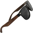 Eye Love Polarized Solbriller til mænd og kvinder, Glaer- Free, 100 Procent Uv Blocking (100 Procent Real Ebony Wood Sides med Unbreakable Tr90 Plastic Front)