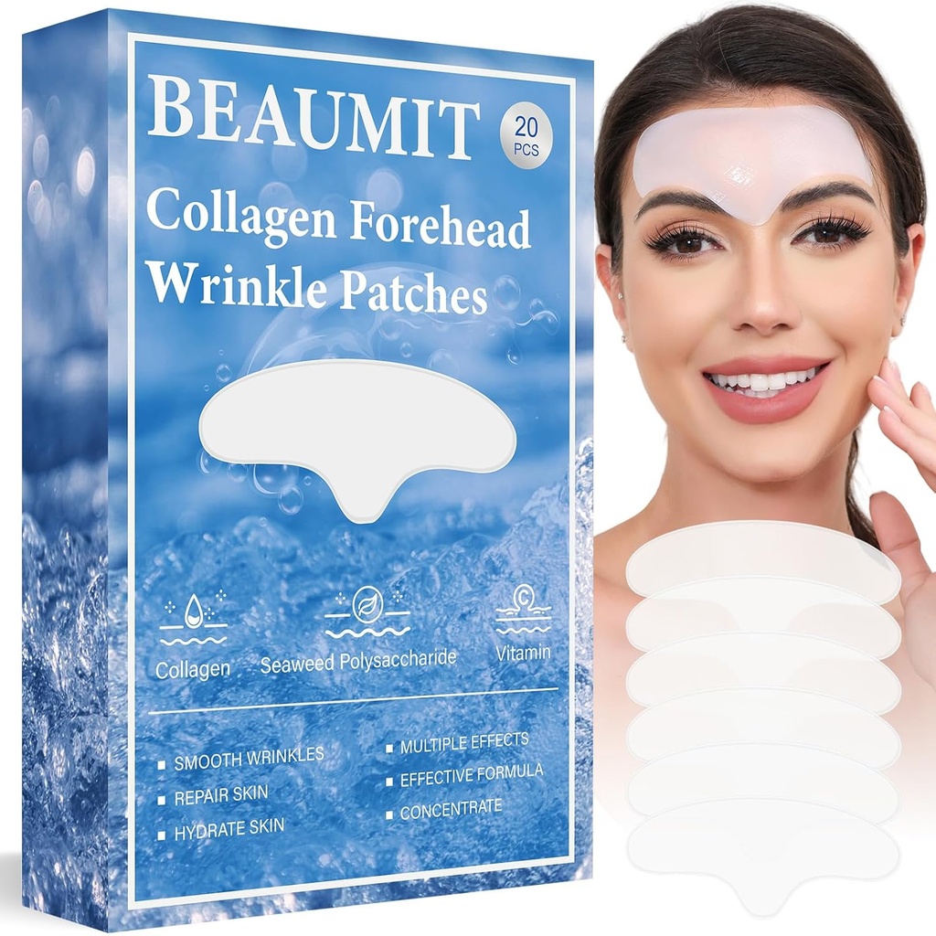 Okela Forhead Wrinkle Patches Overnight 20 stk med Collagen, Anti Wrinkle Patches, Forhead Wrinkles Skønhed Behandling