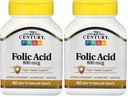 21st Century 800 mcg Folinsyre tabletter, Assorted, 180 greve (pakke med 2)