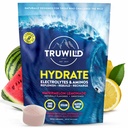 TruWild Natural Hydration Powder med Zero Sugar, Vegan Electrolytes + Aminosyrer, Recovery Drink for Everyday Use, Post Workout Muscle Support Supplement med Magnesium (Watermelon Lemonade)