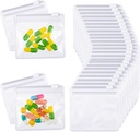 Nuanchu 48 stykker Pill Pouches Tasker Sæt Genanvendelige lynlås Pill Sække klar plast Self Sealing Travel Medicine Organizer Opbevaring med Slide Lock til medicin og små genstande