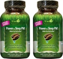 Irwin Naturals Power to Sleep PM - 120 Flydende Soft- Gels, pakke med 2 - med Melatonin, GABA, Ashwagandha, Valerian Root & L- Theanine - 120 Total Servering