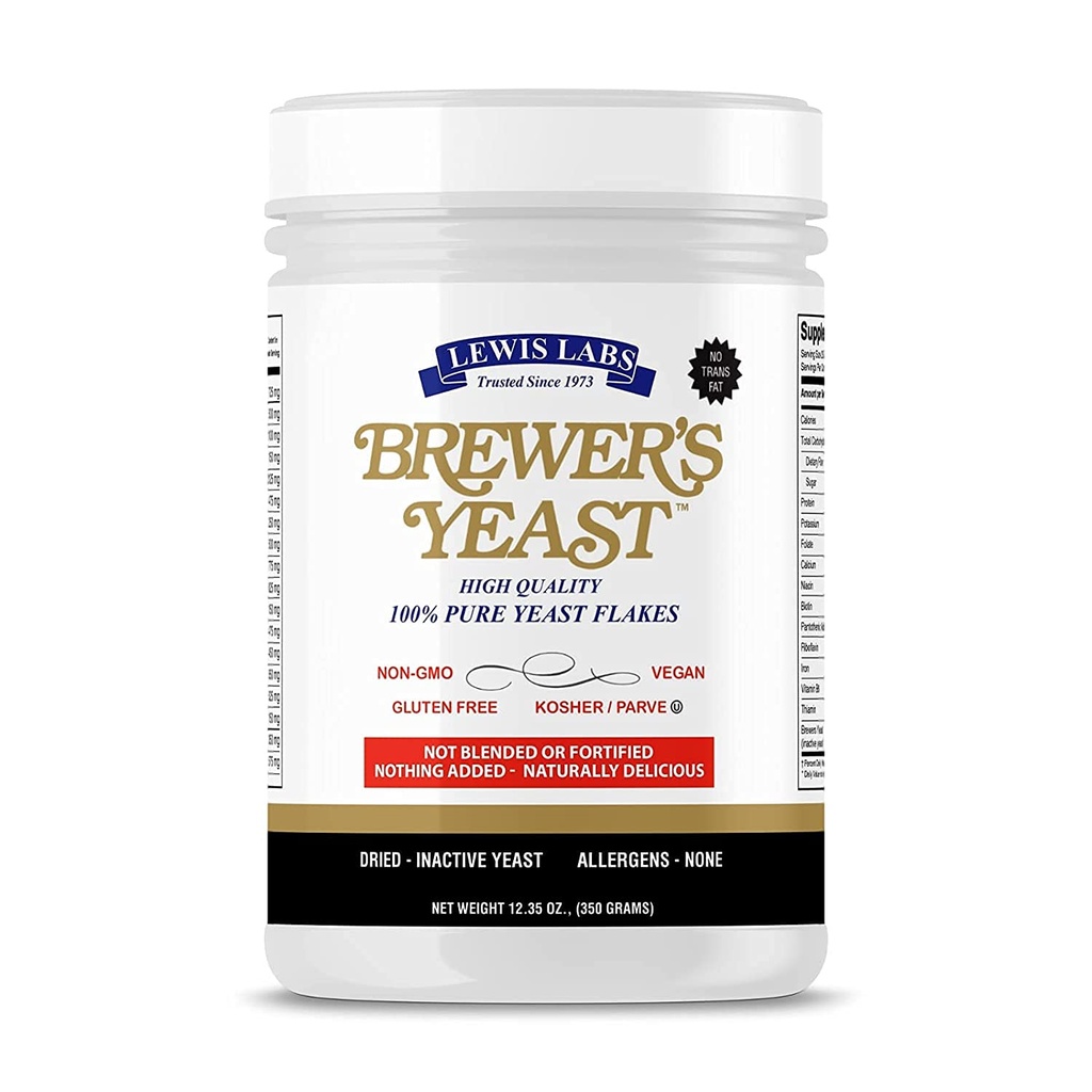 Bryggerier Gær Flager til Amning Cookies, Amning Supplement til Boost Moders Mælk (1 pakke) - Ikke fæstnet, Usødet - Kosher, Gluten Free, Non GMO, Vegan, Plant Based Protein Powder