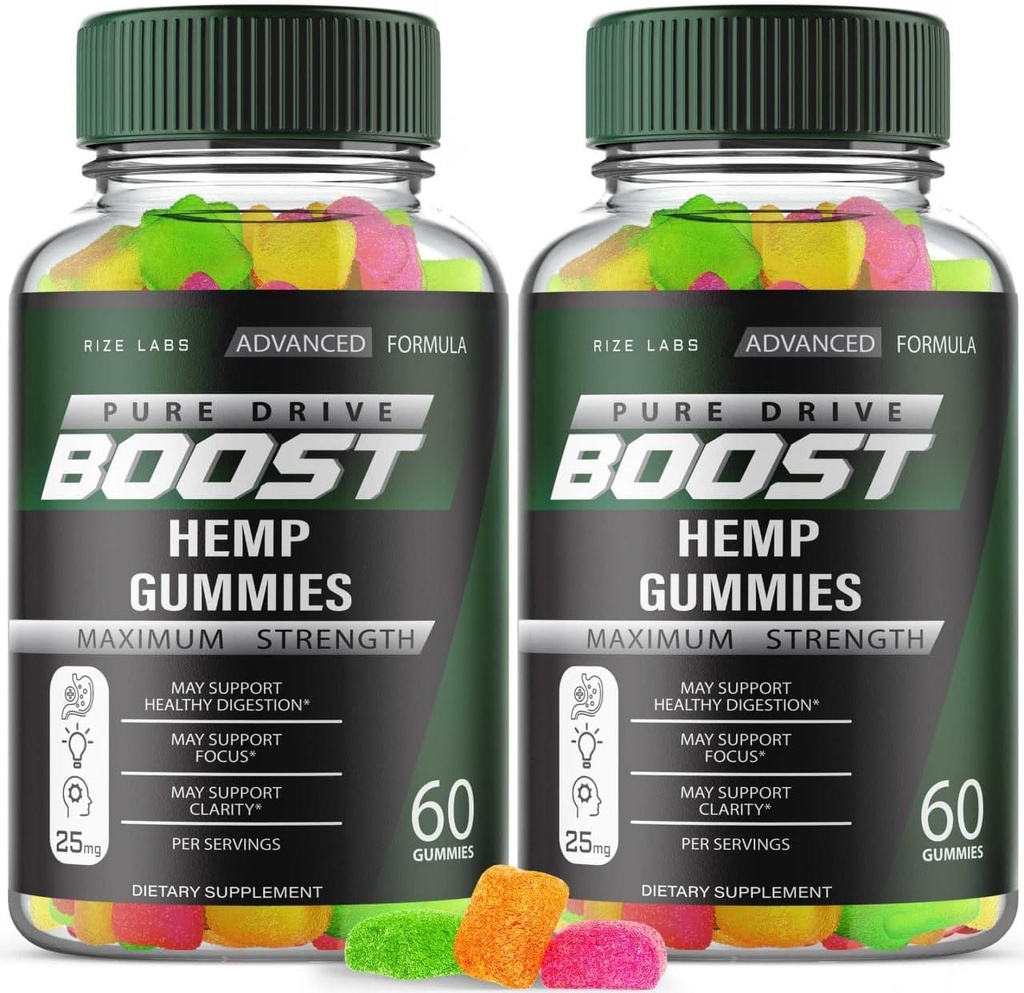 (2 Pack) Pure Drive Boost Gummies, Pure Drive Maximum Strength Formula, Pure Drive Boost for Overall Body Health, Pure Drive Boost Advanced Supplement Gummy, Pure Drive Gomitas Review (120 Capsules)