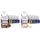Sikre Max Protein Milk Chokolade & Fransk Vanilla Nutrition Shakes, 30g Protein, 150 kalorier, 12 Pack Bundle