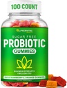 Probiotiske gummier til voksne og børn Max Strength 5 Millioner CFU = 124; Organic Sugar Free Gummies til fordøjelsessygdomme