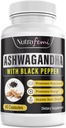 Organisk Ashwagandha med sort peber til importeret absorption. Resistent over for stress, øger energiniveauer & understøtter hukommelse enhancement- 650 Mg 60 kapsler