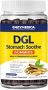 Enzymedica, DGL Stomach Sothe, Deglycyrrhizated Licorice Gummies for fordøjelsesstøtte & Gut Health, Chokolade, 74 Greve