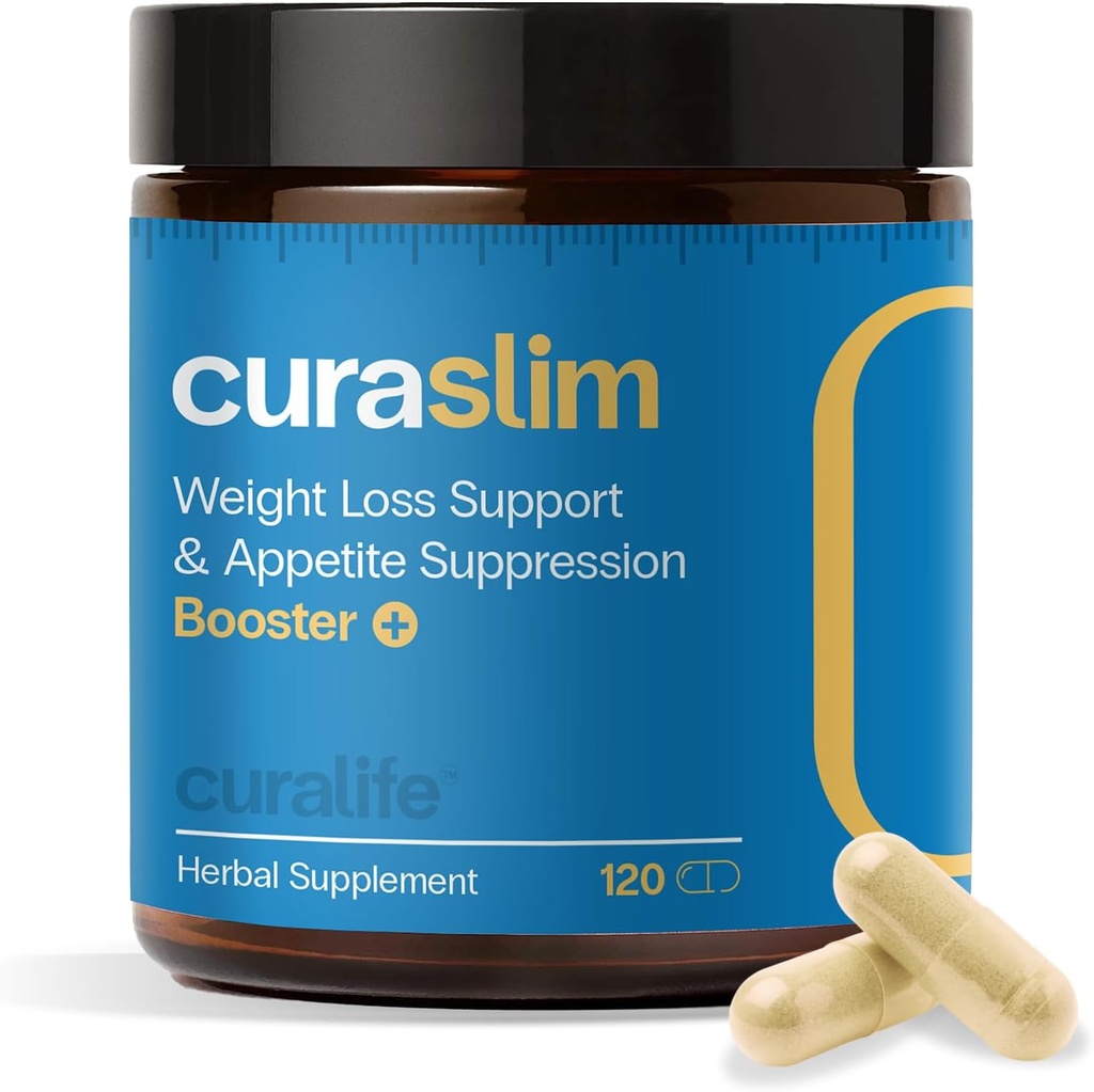 Curaslim Vægttab Support 124; 10 naturlige ingredienser, Berberine, 5htp, Chrom, Saffron