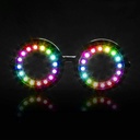 GloFX Programmerbare LED-Glasser - 350 Fuld farve Modes - USB genopladelige lys op glas til Edm Music Festival Rave Party Dance Performance Cosplay