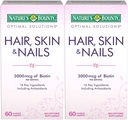 Naturens Bounty Optimal Solutions Hår, Hud & Nails Formel, 120 Overtrukne kapsler (2 X 60 Greve)